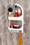 2-Tier Bathroom Organizer Shelf – 2-Compartment Hanging Shower Organizer - Soap Holder Shampoo Holder Shower Cabin Hanger - 2
