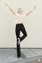 Jns High Waist Black Flared Jeans L Stretch Fabric Stretch Denim Trousers Flare - 2