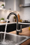 Smoked Kitchen Faucet Smoked Gray Sink Fixture Brass Material 5 Years Warranty Special Color - 2