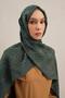 Lyocell Shawl - Logo Pattern - Aly6-54 - Green - 2