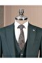 Italian Style S Slim Fit 8 Drop Jacket Vest Pants Suit Green T12630 - 3
