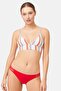 Women Plain Pull On Bikini Bottom, Red