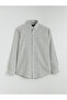 Regular Fit Long Sleeve Striped Men's Shirt - 5