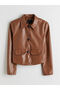 Shirts from Uzg Store to Style Keepers Roba Collar Women's Leather Look Jacket - 7