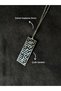 Bismillahirrahmanirrahim Written Kufi Steel Symbol Zircon Plated Chain Silver Color Against Evil Eye - 2