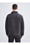 Standard Fit Stand Collar Suede Men's Coat - 5