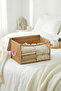 3 Pieces Beige Small Size Under-Bed Storage Bag with Window, Suitcase Organizer, Dowry Bag / 30X22X18 - 4