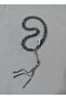 Cube Cut Blue Color Metal Beaded Prayer Beads - 3