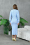 Women's Crew Neck Ribbed Pattern Long Slit Detail Premium Yarn Skirted Knitwear Set 224396Crs - 8