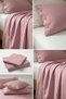 Pure |   Fine Line Duvet Cover Set Double - Oxford Design with 3 Wooden Buttons - Wide Sheet Included - 4