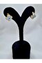 Pearlescent Clover Design Gold 316L Steel Hoop Earrings - 7