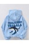 Girls/Boys Tralalero Tralala Crazy Fish Printed on Back and Front Hooded Sweatshirt - 3