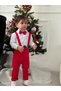 New Red Shirt Salopet Set Baby Boy Children's Suit - 6