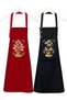 Kitchen Apron Set of 2 Stain Resistant Water Repellent Fabric Colorfast Print Orchid Violet Floral Apron - 2