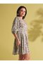 Paisley Print Pleated A-Line Fusion Dress - 2