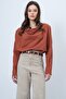 Women's Tile Collar Wide Cut Knitted Blouse Alc-X13126 - 7