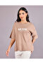 Women Beige Printed T-Shirt