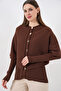 Women's Cape Knitwear Cardigan 15967 - Brown - 4