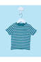 Infant Boys Blue With White Striped T-shirt