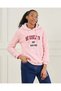 Senior Girls Pink Fur Hooded Sweatshirt