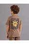 Boys Brown Printed T-Shirt - 3