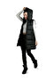 Women Hooded Sleeveless Vest Jumper in Black - 7