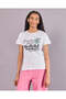 Senior Girls White Print T-Shirt