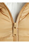 Women Taupe Cropped Down Hooded Jacket - 5
