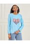 Senior Girls Blue Printed Sweatshirt