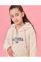 Girls White Embroidered Hooded Sweatshirt - 4