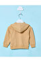 Infant Girls Beige Hooded Sweatshirt - 3