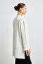 Women's Ecru Turtleneck Soft Textured Basic Sweater - 5