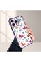 iPhone 15 Pro Max Compatible Transparent Silicone Flutter Protective Case Butterfly Patterns