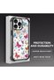 iPhone 15 Pro Compatible Transparent Silicone Flutter Protective Case Butterfly Patterns - 5