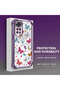 Xiaomi Redmi Note 11 Compatible Transparent Silicone Flutter Protective Case Butterfly Patterns - 5