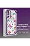 Samsung Galaxy A34 Compatible Transparent Silicone Flutter Protective Case Butterfly Patterns - 4