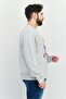 Men Crew Neck Long Sleeve Graphic Sweatshirt, Grey - 2