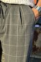 Men'S, Plaid Pattern, Summer-Spring Season, Elastic Waist, Pleated Detail, Fabric Pants 25Inp199Kduz - 6