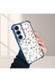 Samsung Galaxy S25 Compatible Transparent Silicone Flutter Protective Case Flower Patterns - 4