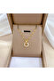 40cm Gold-color Full diamond round ring necklace and earrings set; light luxury micro-inlaid persona - 3