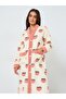 Women Strawberry Graphic Printed Button Front Robe - 2