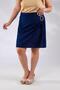 Plus Size Buckle Detail Women's Skirt Navy Blue - 8