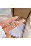 40cm Gold-color Full diamond round ring necklace and earrings set; light luxury micro-inlaid persona - 4