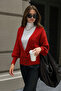 Women's Cropped Cardigan with 6 Buttons at the Bottom