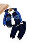 Baby Boy Transitional 3 Pieces, Hooded with Jacket, 1-2-3 Years Old Stylish Bottom and Top Set - 2