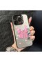 iPhone 14 Pro Compatible Silicone Edge Hard Back Anti-Fall Case Butterfly Knot Patterns - 7