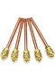 5 Pcs. 1/4" OD Copper Charging Valve -HVAC Tubing, Pancake Coiled, Soft pipe - 3