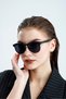 Looklight Club Master London Oval Rimmed Black Sunglasses - 2