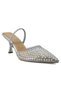 001 Transparent Women's Evening Dress Shoes Slippers-White