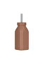 Silicone Bottle + Straw - Woody Brown / Powder Gray